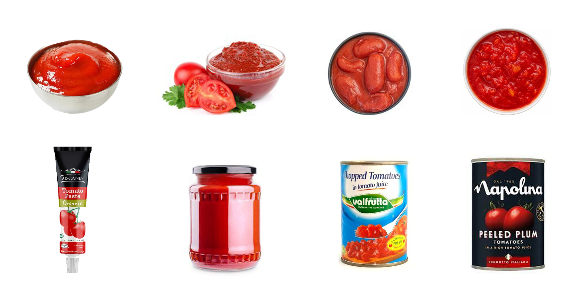 Tomato Paste, Puree, and Chopped Tomato Production Line Products